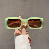 Chic Retro Rectangle Sunglasses – Gradient UV400 Candy Shades