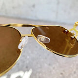 RELEN Double Bridge Aviator Sunglasses: Colorful Lenses, Leopard Temples