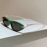 KAMMPT Vintage Oval Sunglasses - Chic Women's UV400 Luxury Shades
