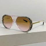 Chic Vintage Pilot Gradient Sunglasses - Women's Luxury Double Bridge Shades
