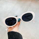 Retro Cat Eye UV400 Sunglasses - Chic Punk Red Green Shades