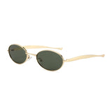 Luxury Oval Y2K Sunglasses | Women's Metal Frame UV400 Shades