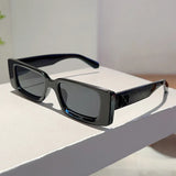 Vintage Rectangle Sunglasses: Candy Color Rim & UV400