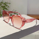 Polygon Gradient Black Sunglasses - Luxury UV400 Women's Shades
