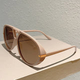 Chic Oversized Pilot Sunglasses - UV400 Gradient & Anti-Reflective