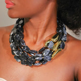 Luxury Retro Multi-Layer Beaded Necklace - Vintage Chic Statement Jewelry
