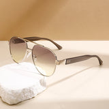 KAMMPT Oversize Pilot Gradient Sunglasses - Luxury Square Frame Shades