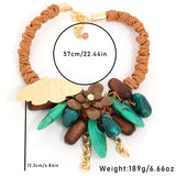 Statement Beads Necklace and Gold Butterfly Woman for Women Girl Trendy Party Jewelry
