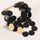 Fashion Statement Necklace Wood Beads Handmade for Women Girl Trendy Party Jewelry