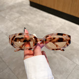 KAMMPT "Leopard Luxe" Vintage Oval Sunglasses - UV400 Designer Travel Shades