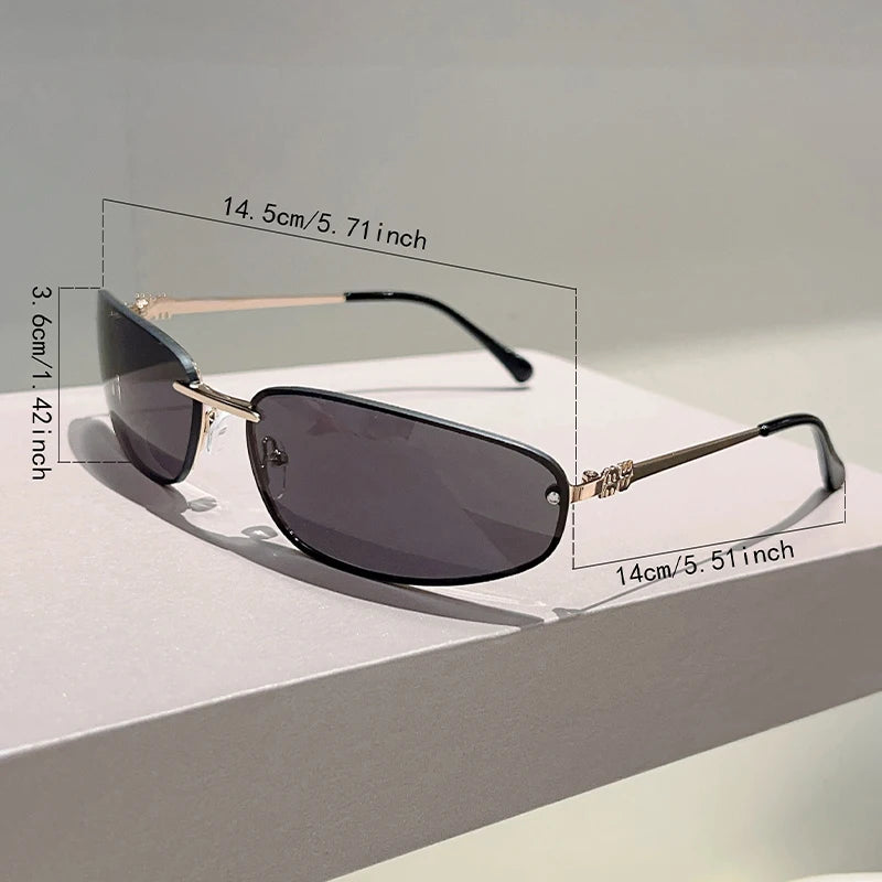 Rimless Elegance Sunglasses - Women's Designer UV400 Shades
