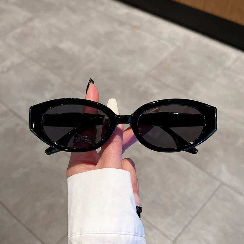KAMMPT "Leopard Luxe" Vintage Oval Sunglasses - UV400 Designer Travel Shades
