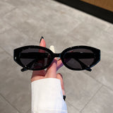 KAMMPT "Leopard Luxe" Vintage Oval Sunglasses - UV400 Designer Travel Shades