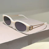 Vintage Oval Sunglasses - Luxury Women's UV400 Designer Shades