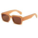 SPLOV Vintage Square Sunglasses: Leopard Print, Gradient UV400 Protection