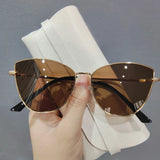 KAMMPT Luxury Vintage Cat-Eye Sunglasses for Women 2024 - UV400 Trendy Eyewear