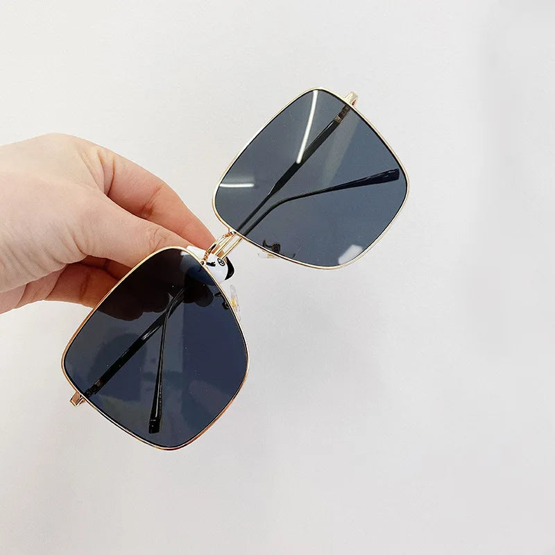 OEC CPO Oversized Square Sunglasses - Retro Green UV400 Alloy Shades