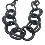 Handmade Rubber Choker: Avant-Garde Ethnic Chic Necklace