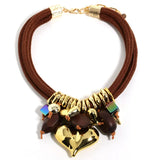 Golden Heart Statement Necklace