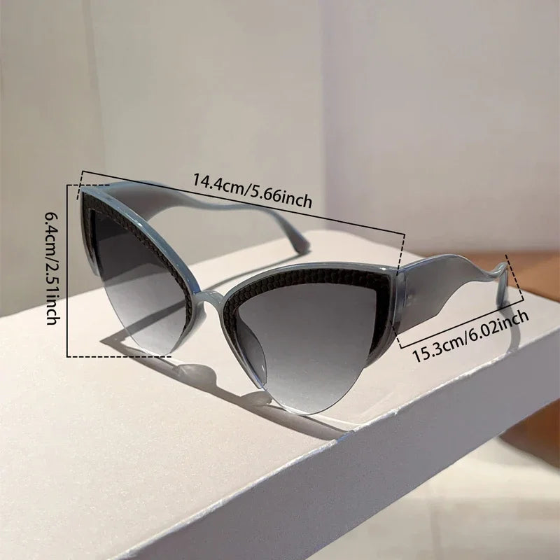 Oversized Butterfly Cat Eye Sunglasses - Luxury Gradient UV400