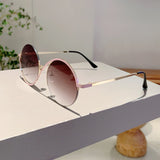 KAMMPT Luxe Vintage Oversized Round Sunglasses - UV400 Gradient Shades
