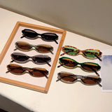 KAMMPT Vintage Oval Sunglasses: Chic Candy Color & UV400 Protection