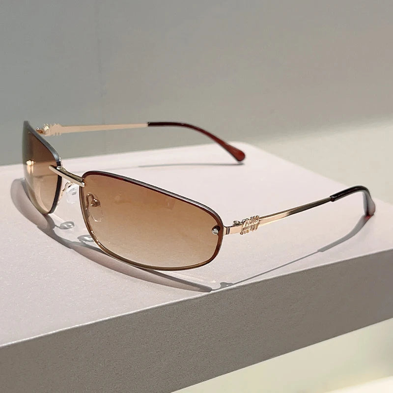 Rimless Elegance Sunglasses - Women's Designer UV400 Shades