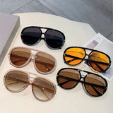 Chic Oversized Pilot Sunglasses - UV400 Gradient & Anti-Reflective