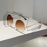 Chic Oversized Round Gradient Sunglasses | UV400 Beach Vacation Shades