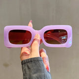 Chic Vintage Rectangle Sunglasses - UV400 Luxury Candy Shades for Women