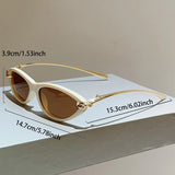 KAMMPT Vintage Oval Sunglasses - Chic Women's UV400 Luxury Shades