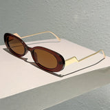 'Candy Aura' Women's Oval Sunglasses - Trendy Korean Style Shades