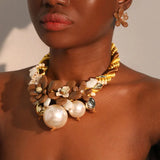 Collar Golden Eden Pearl Bloom
