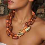 Fashion Exaggerated Statement Beads Necklace Women Girl Trendy Wedding Party Jewelry