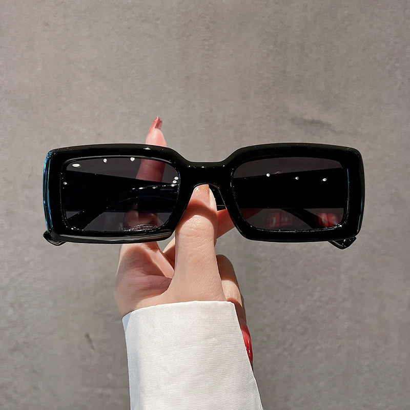 Chic Retro Rectangle Sunglasses – Gradient UV400 Candy Shades