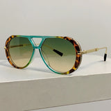 Chic Vintage Pilot Gradient Sunglasses - Women's Luxury Double Bridge Shades