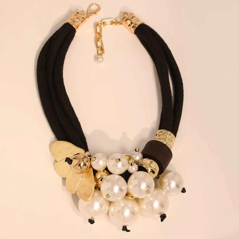Onyx Bloom Statement Necklace