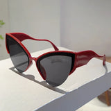 Oversized Butterfly Cat Eye Sunglasses - Luxury Gradient UV400