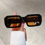 'Retro Luxe' Rectangle Sunglasses - Vintage Punk UV400 Shades