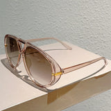 Chic Oversized Pilot Sunglasses - UV400 Gradient & Anti-Reflective