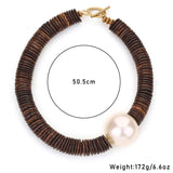 Collar de madera Sol Pearl