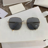 Retro Square Pink Mirror Sunglasses - UV400 Metal Frame Shades