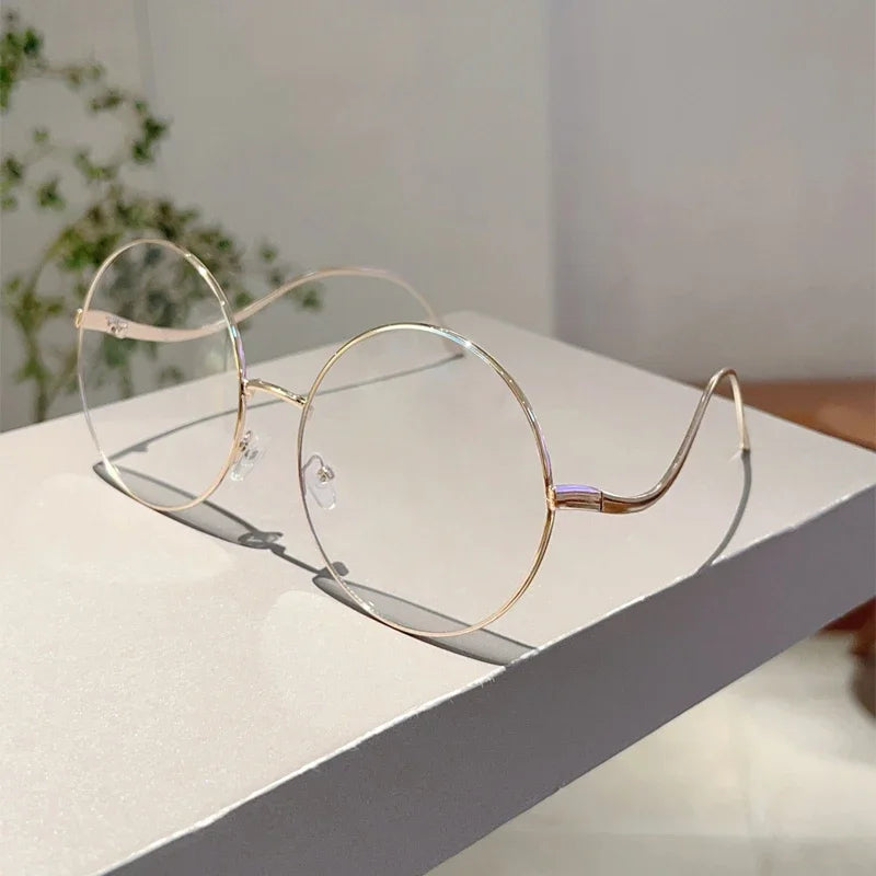 Luxe Oversized Round Gradient Sunglasses - Vintage Chic