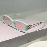 Vintage Oval Sunglasses - Luxury Women's UV400 Designer Shades