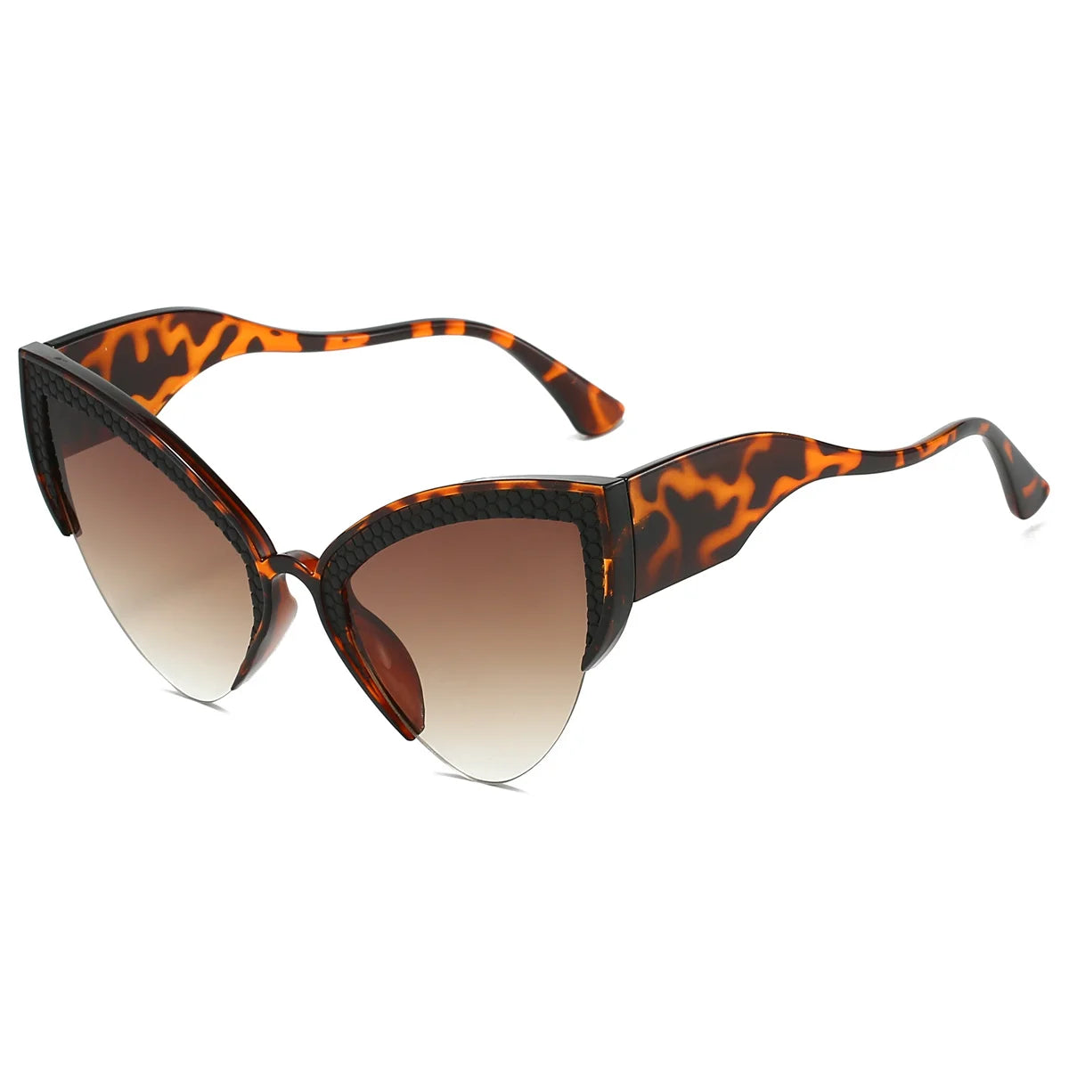 KAMMPT Retro Cat-Eye Sunglasses: Chic Triangular UV400 Shades for Women