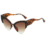 KAMMPT Retro Cat-Eye Sunglasses: Chic Triangular UV400 Shades for Women