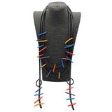 Retro Multi-Layered Vivid Line Necklace | Statement Chic