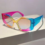 KAMMPT Polygon Gradient Sunglasses: Chic UV400 Designer Shades for Women
