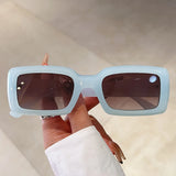 Chic Retro Rectangle Sunglasses – Gradient UV400 Candy Shades