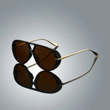 Vintage Pilot Sunglasses - Double Bridge Fashion Shades for Women